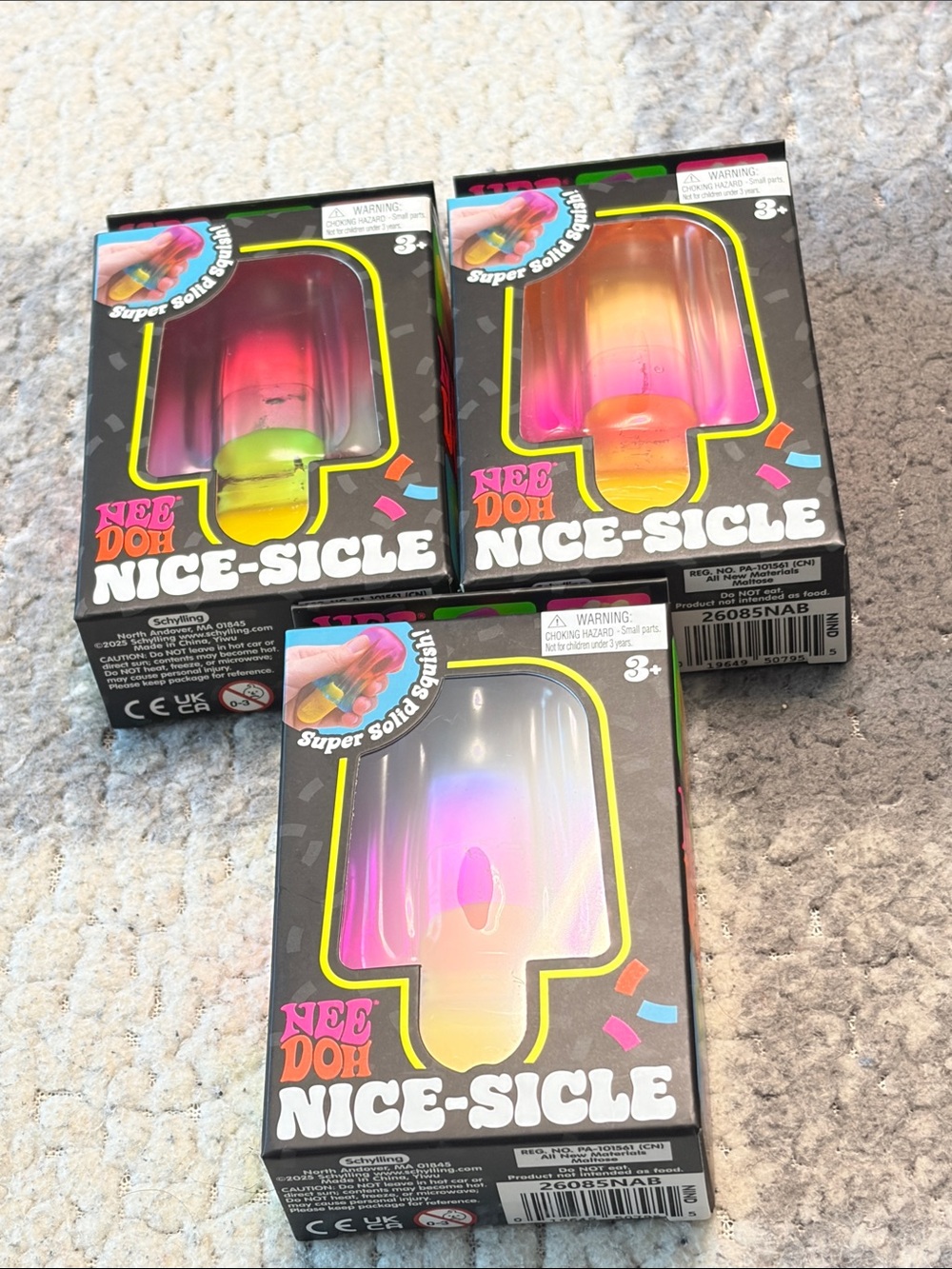 Needoh schilling Nice-Sicle Colorful Pop Toy - Multicolor bundle of 3